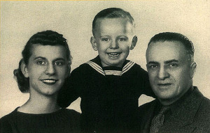 Pat McMahon with his mother and father